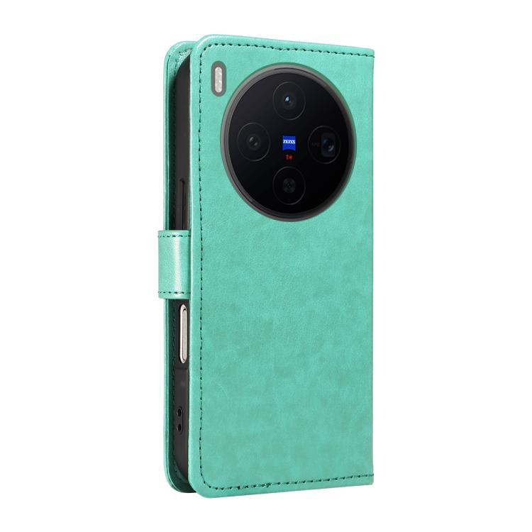 For vivo X300 Cat and Bee Embossed Flip Leather Phone Case