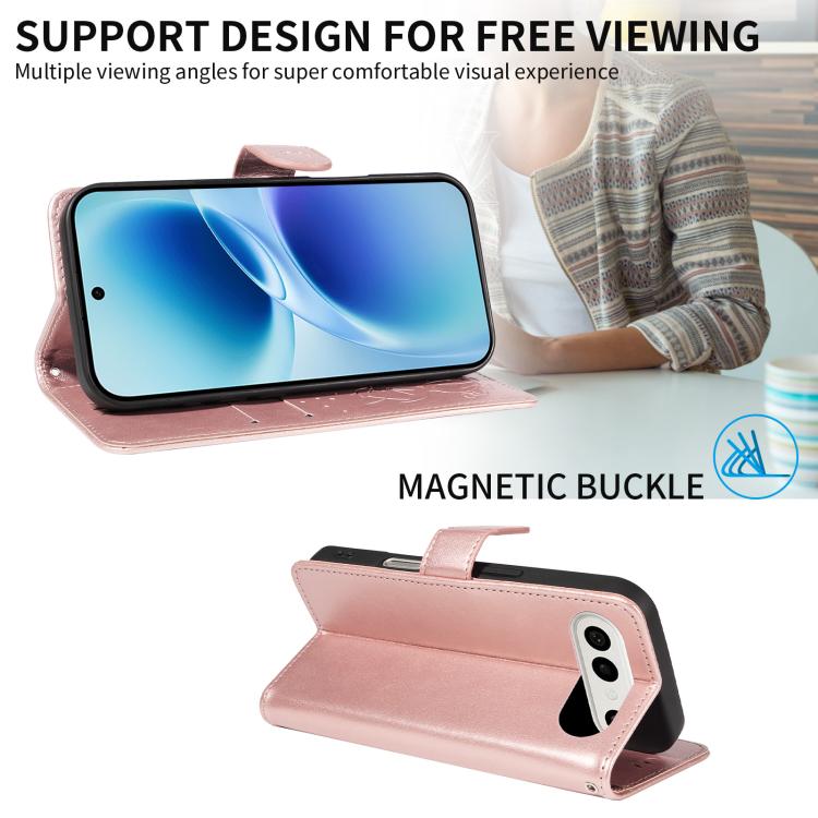 For vivo S50 Pro mini 5G Cat and Bee Embossed Flip Leather Phone Case