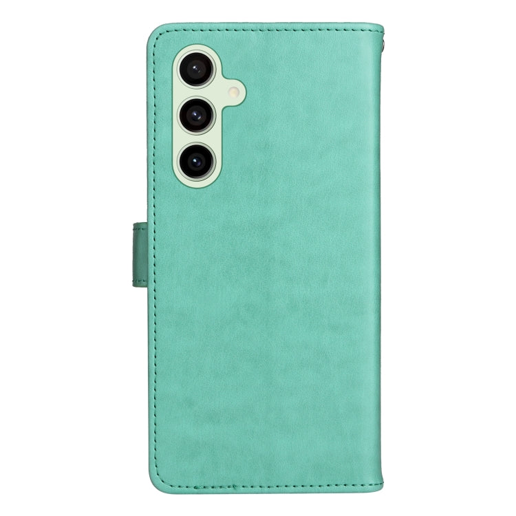 For Galaxy S24 FE 5G Cat and Bee Embossed Flip Leather Phone Case