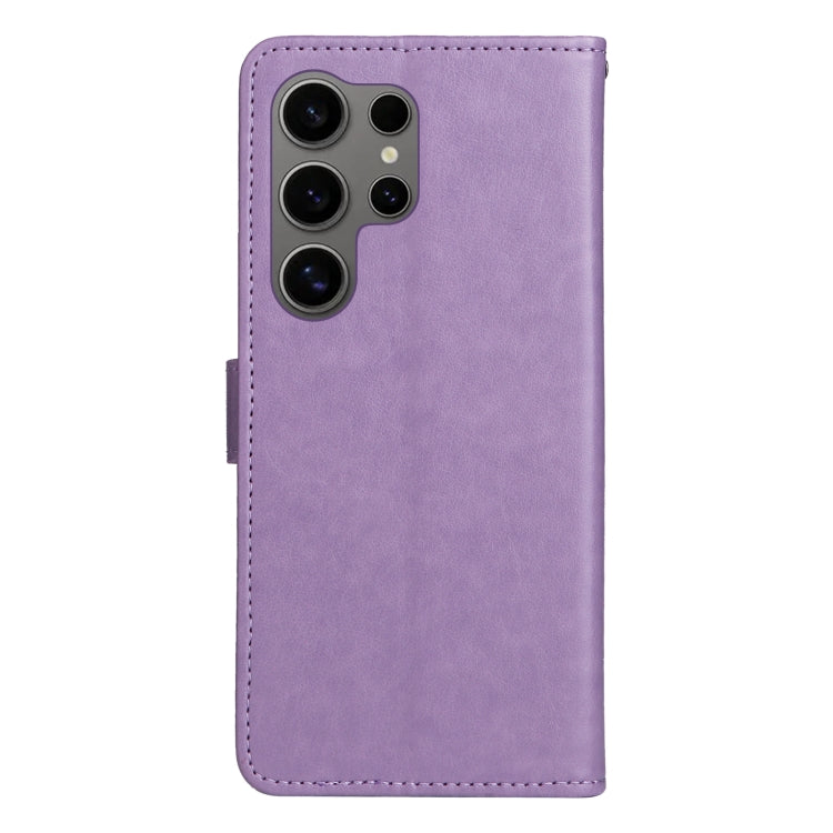 For Galaxy S25 Ultra 5G Cat and Bee Embossed Flip Leather Phone Case