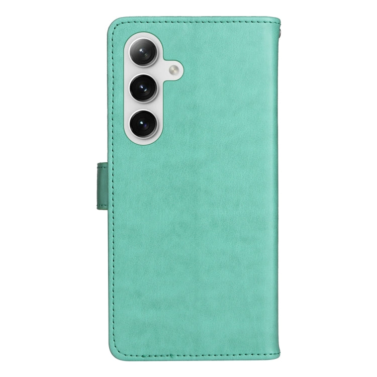 For Galaxy S25 / S24 5G Cat and Bee Embossed Flip Leather Phone Case