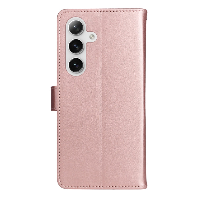 For Galaxy S25 / S24 5G Cat and Bee Embossed Flip Leather Phone Case