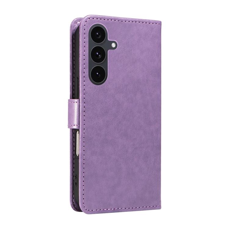 For Galaxy S25 FE 5G Cat and Bee Embossed Flip Leather Phone Case
