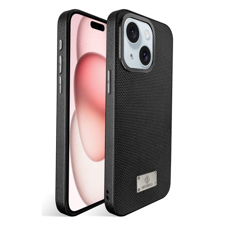 For iPhone 15 Plus Ice Silk Mesh Breathable Cooling Phone Case