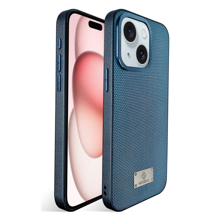 For iPhone 15 Plus Ice Silk Mesh Breathable Cooling Phone Case