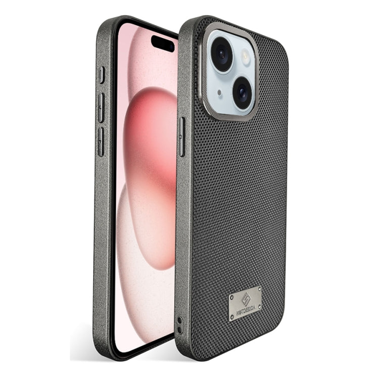 For iPhone 15 Plus Ice Silk Mesh Breathable Cooling Phone Case