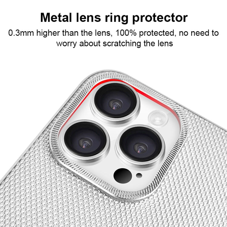 For iPhone 14 Pro Max Ice Silk Mesh Breathable Cooling Phone Case