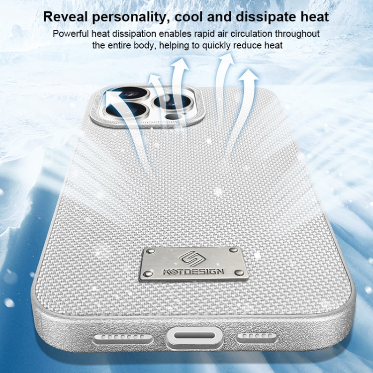 For iPhone 14 Ice Silk Mesh Breathable Cooling Phone Case