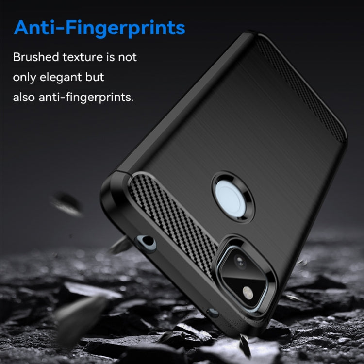 For Google Pixel 4a Carbon Fiber Brushed Texture TPU Phone Case