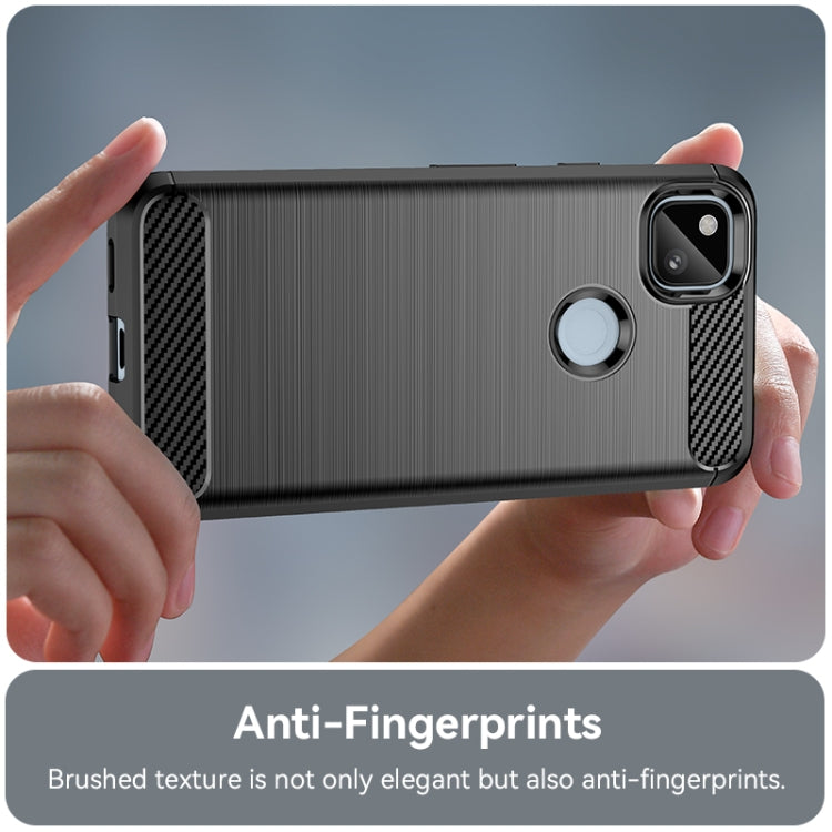 For Google Pixel 4a Carbon Fiber Brushed Texture TPU Phone Case
