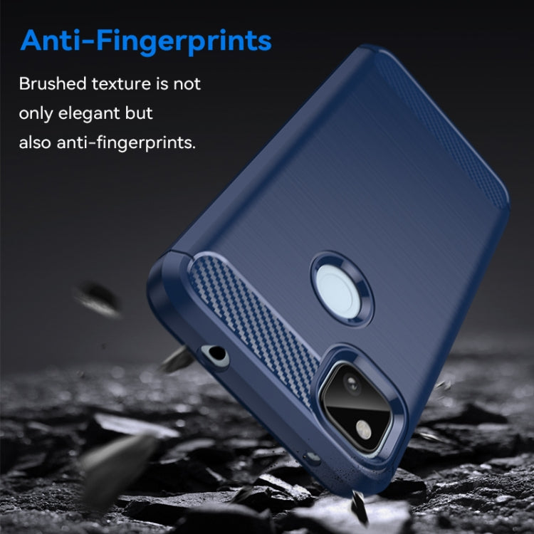 For Google Pixel 4a Carbon Fiber Brushed Texture TPU Phone Case