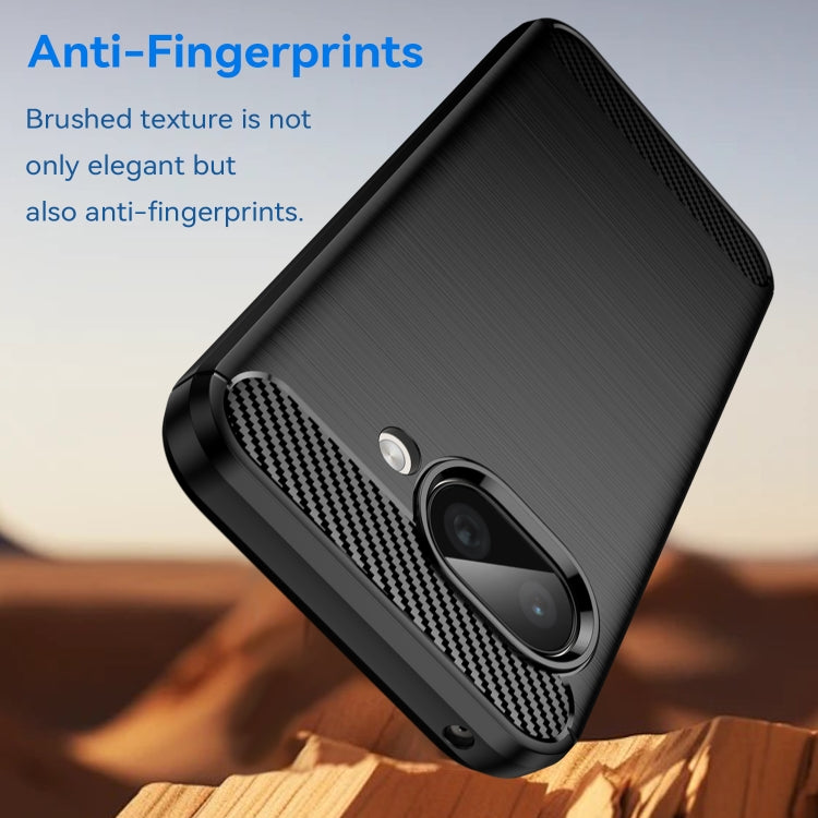 For Google Pixel 9a Carbon Fiber Brushed Texture TPU Phone Case