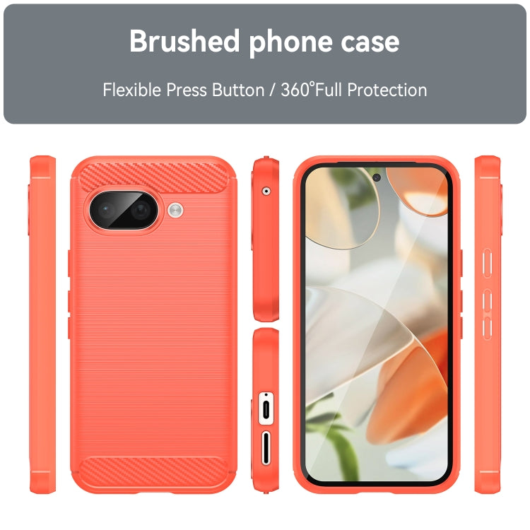 For Google Pixel 9a Carbon Fiber Brushed Texture TPU Phone Case