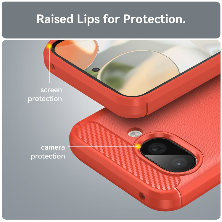 For Google Pixel 9a Carbon Fiber Brushed Texture TPU Phone Case