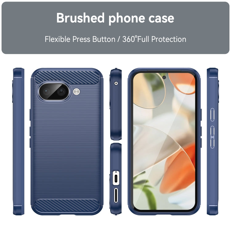 For Google Pixel 9a Carbon Fiber Brushed Texture TPU Phone Case