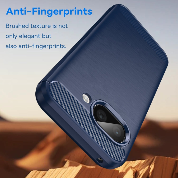 For Google Pixel 9a Carbon Fiber Brushed Texture TPU Phone Case