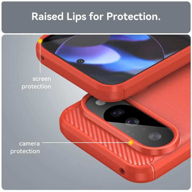 For Google Pixel 10 Carbon Fiber Brushed Texture TPU Phone Case