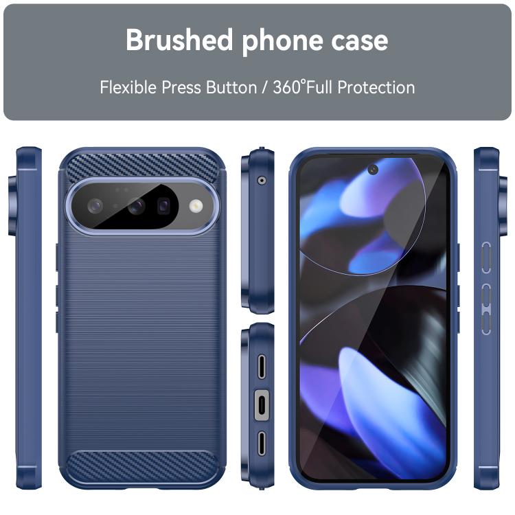 For Google Pixel 10 Carbon Fiber Brushed Texture TPU Phone Case