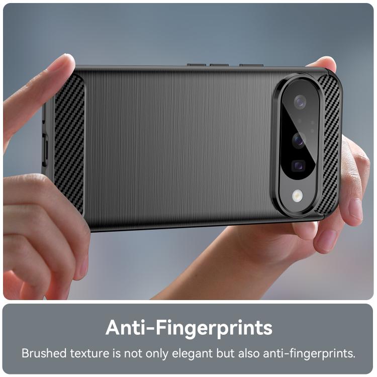 For Google Pixel 10 Pro Carbon Fiber Brushed Texture TPU Phone Case
