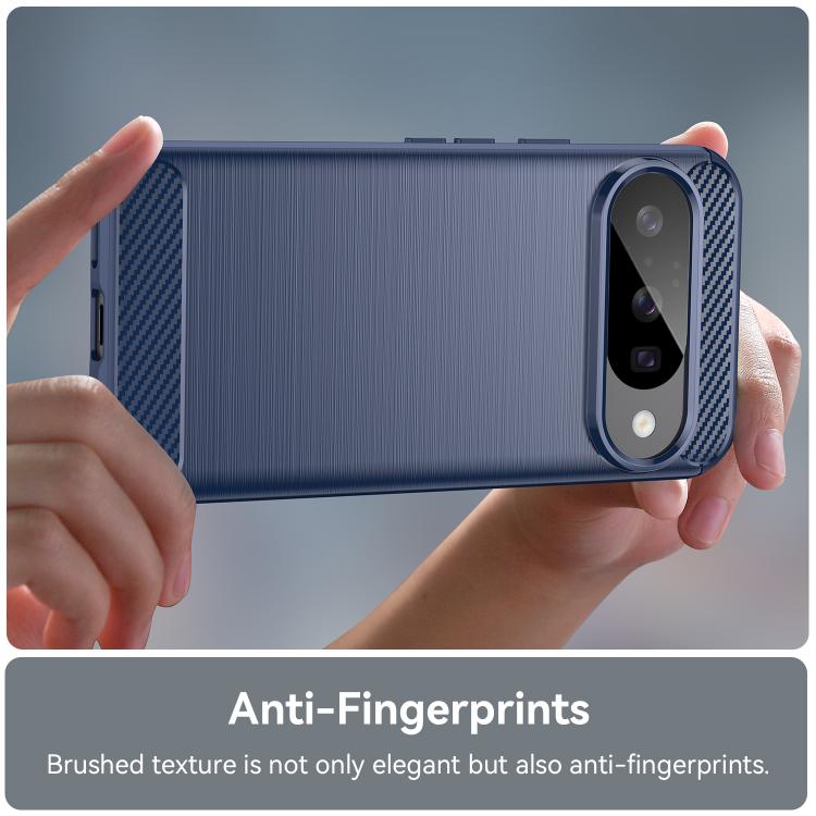 For Google Pixel 10 Pro Carbon Fiber Brushed Texture TPU Phone Case