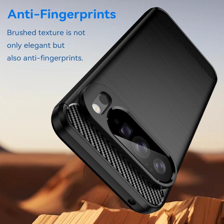 For Google Pixel 10 Pro XL Carbon Fiber Brushed Texture TPU Phone Case