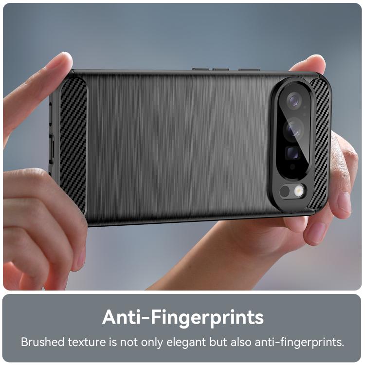 For Google Pixel 10 Pro XL Carbon Fiber Brushed Texture TPU Phone Case