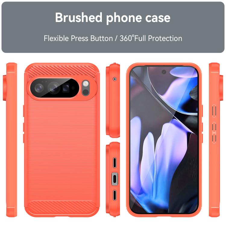For Google Pixel 10 Pro XL Carbon Fiber Brushed Texture TPU Phone Case