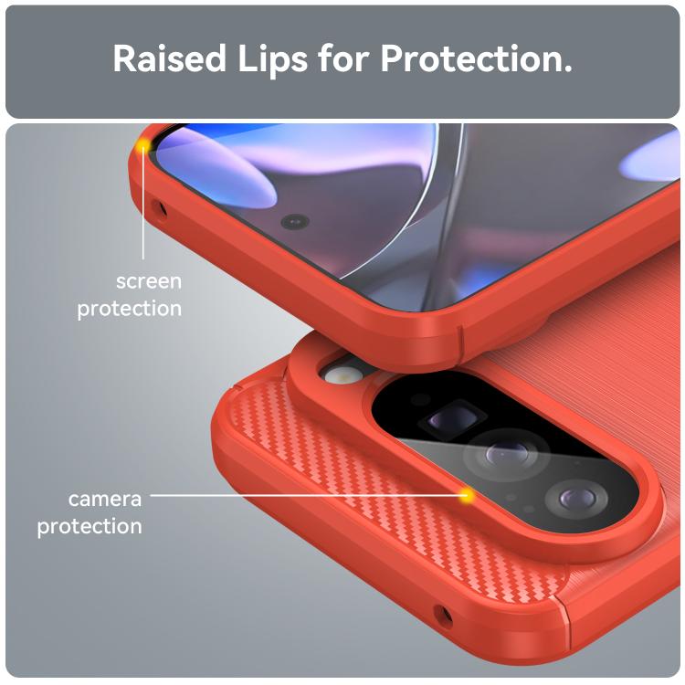For Google Pixel 10 Pro XL Carbon Fiber Brushed Texture TPU Phone Case