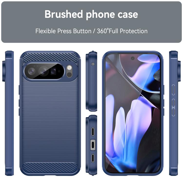 For Google Pixel 10 Pro XL Carbon Fiber Brushed Texture TPU Phone Case