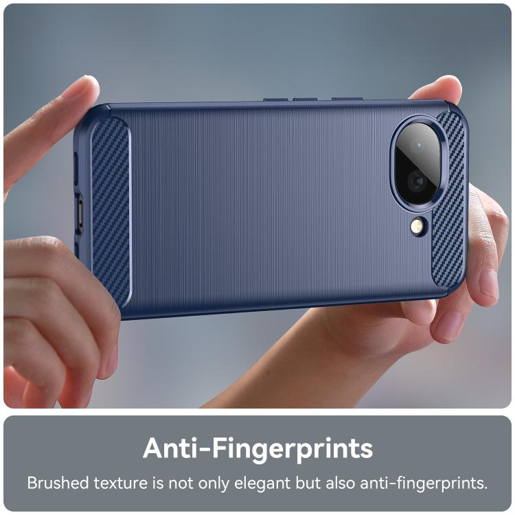 For Google Pixel 10a Carbon Fiber Brushed Texture TPU Phone Case