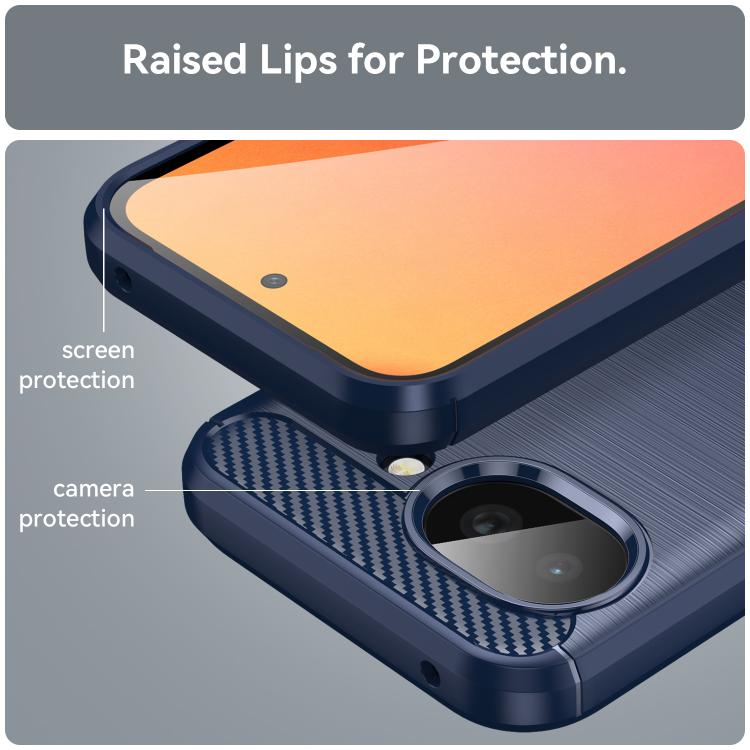 For Google Pixel 10a Carbon Fiber Brushed Texture TPU Phone Case