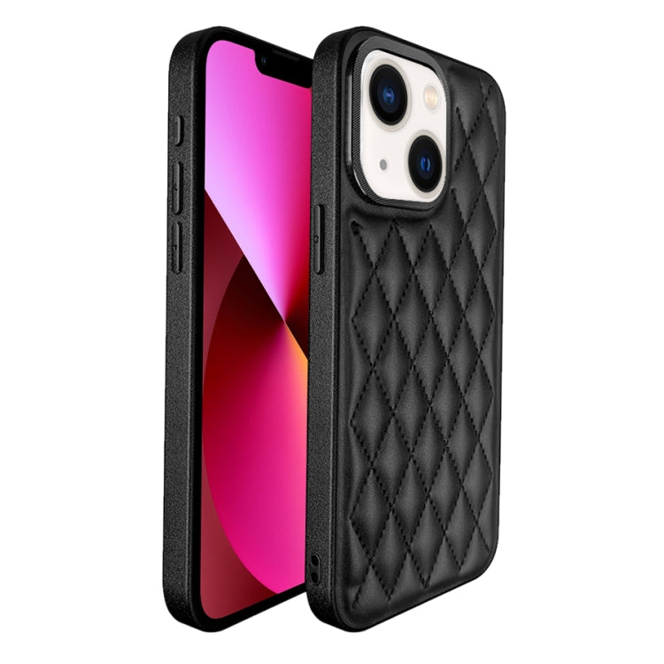 For iPhone 13 Plaid Series 9D Electroplated Phone Case