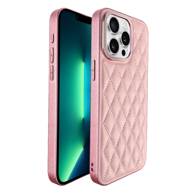 For iPhone 13 Pro Max Plaid Series 9D Electroplated Phone Case