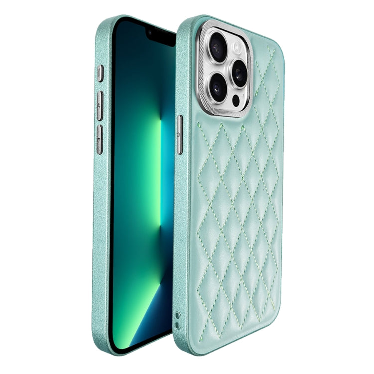 For iPhone 13 Pro Max Plaid Series 9D Electroplated Phone Case