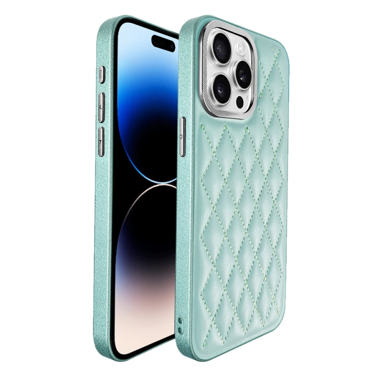 For iPhone 14 Pro Plaid Series 9D Electroplated Phone Case