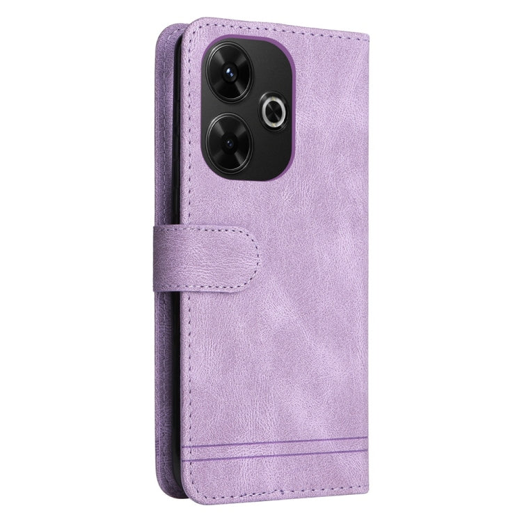 For Redmi 13 4G / Redmi Note 13R Skin Feel Life Tree Metal Button Leather Phone Case
