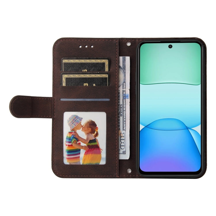 For Redmi 13 4G / Redmi Note 13R Skin Feel Life Tree Metal Button Leather Phone Case