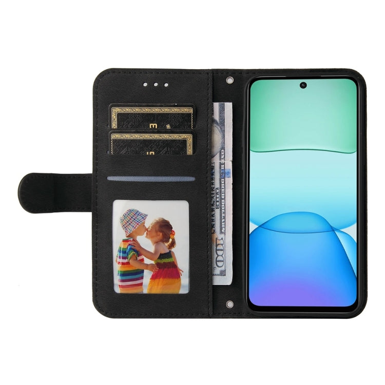 For Redmi 13 4G / Redmi Note 13R Skin Feel Life Tree Metal Button Leather Phone Case
