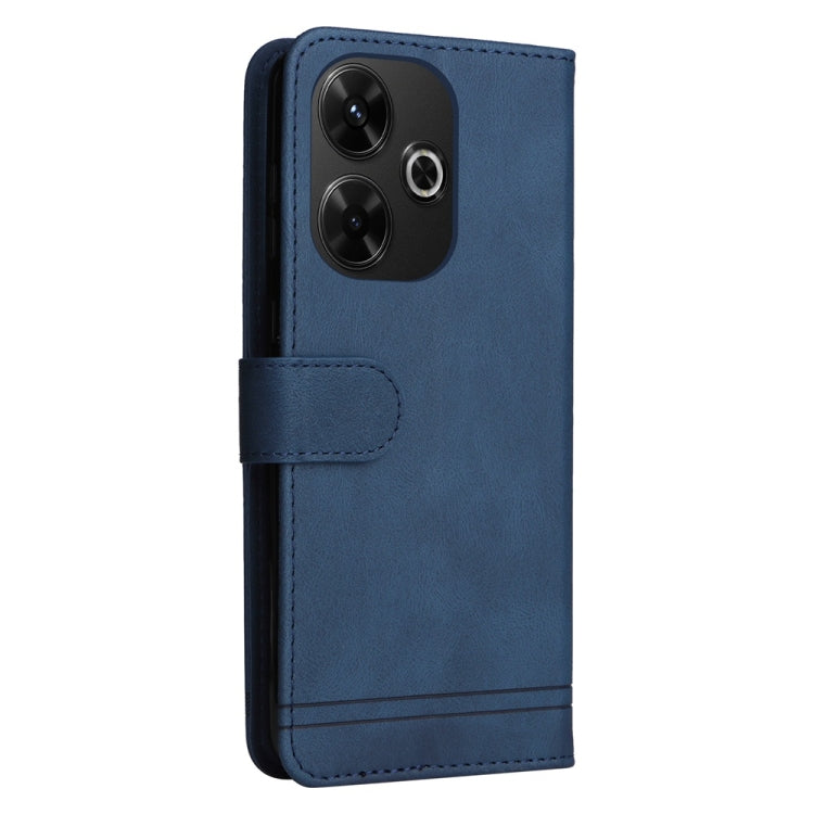 For Redmi 13 4G / Redmi Note 13R Skin Feel Life Tree Metal Button Leather Phone Case
