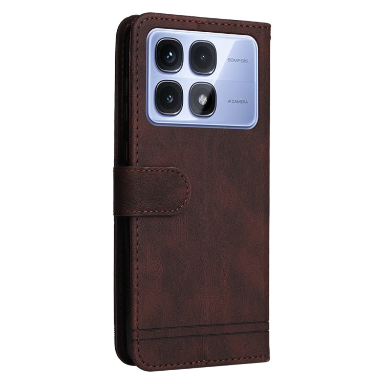 For Redmi K70 Ultra Skin Feel Life Tree Metal Button Leather Phone Case
