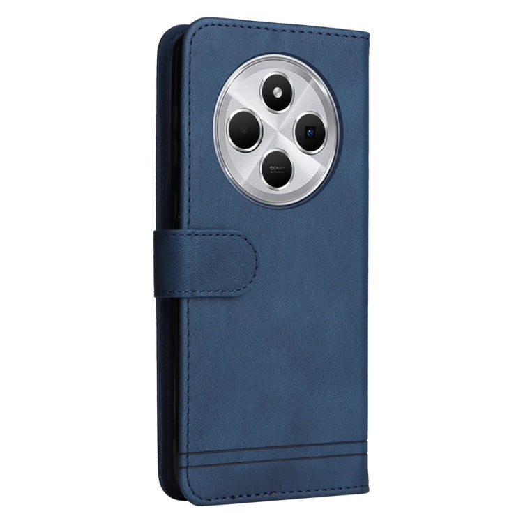 For Redmi 14C 4G Skin Feel Life Tree Metal Button Leather Phone Case