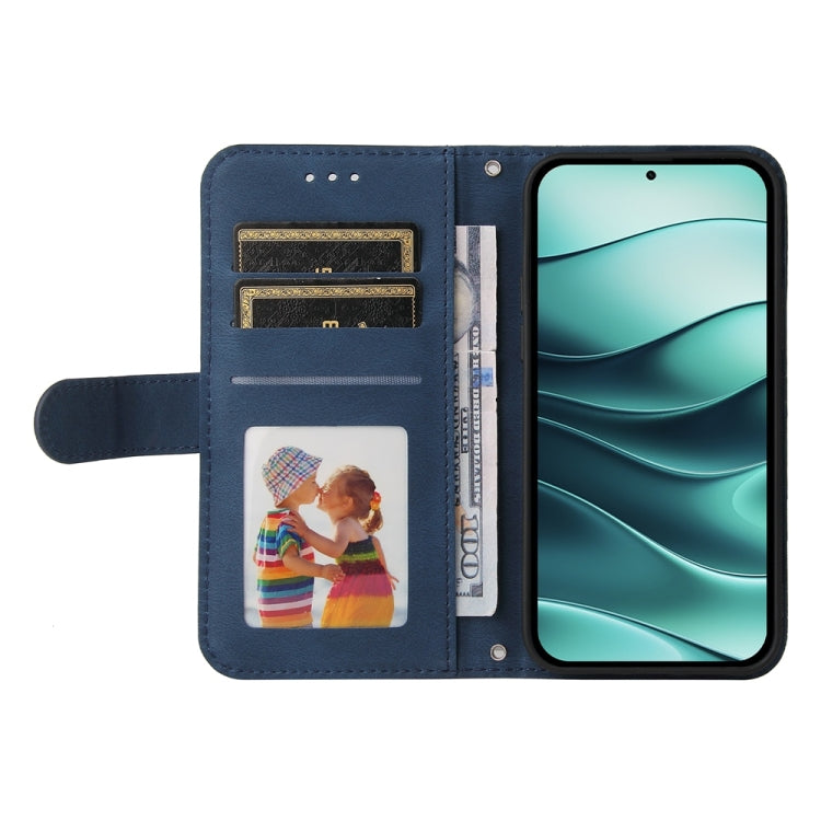 For Redmi Note 14 5G Skin Feel Life Tree Metal Button Leather Phone Case