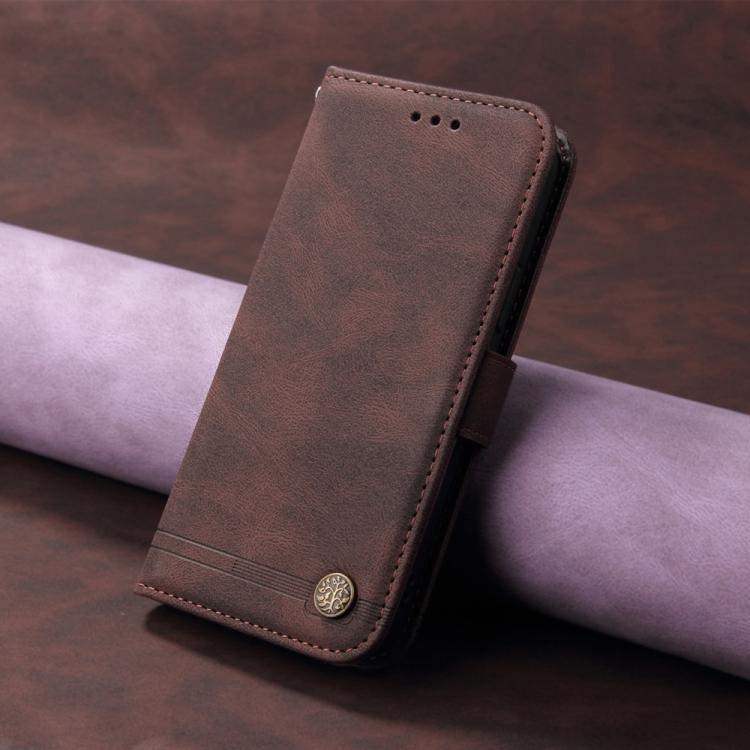 For Redmi K80 Skin Feel Life Tree Metal Button Leather Phone Case
