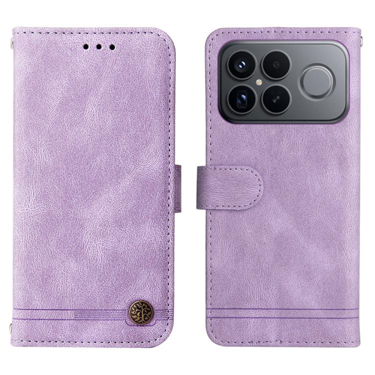 For Redmi K90 Pro Max / Xiaomi Poco F8 Ultra 5G Skin Feel Life Tree Metal Button Leather Phone Case