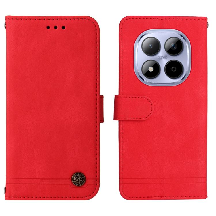 For Redmi Note 15 Pro 4G Global 163.2mm Skin Feel Life Tree Metal Button Leather Phone Case