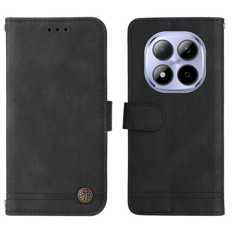 For Redmi Note 15 Pro 4G Global 163.2mm Skin Feel Life Tree Metal Button Leather Phone Case