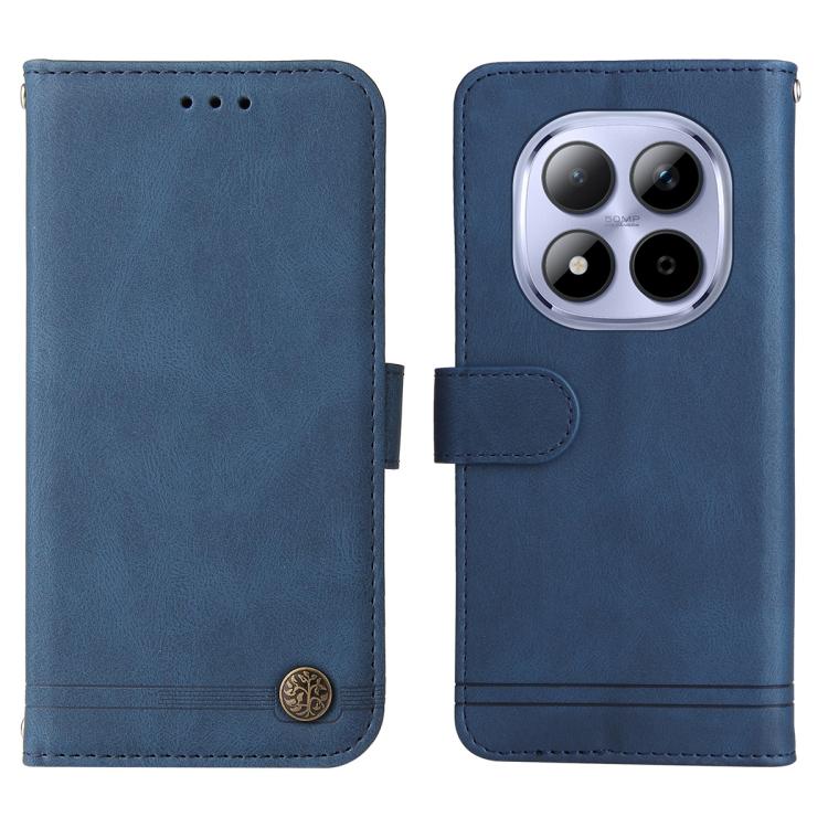 For Redmi Note 15 Pro 4G Global 163.2mm Skin Feel Life Tree Metal Button Leather Phone Case