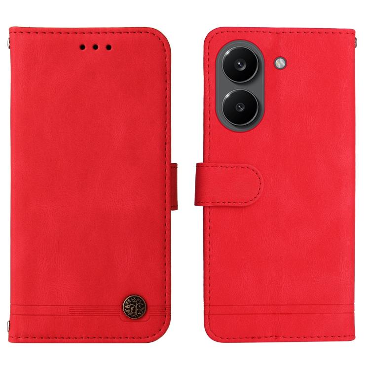 For Redmi Turbo 5 5G / Poco X8 Pro 5G Skin Feel Life Tree Metal Button Leather Phone Case