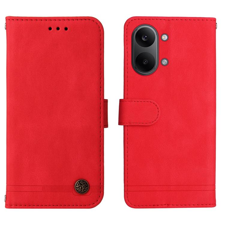 For Redmi Turbo 5 Max 5G / Poco X8 Pro Max 5G Skin Feel Life Tree Metal Button Leather Phone Case