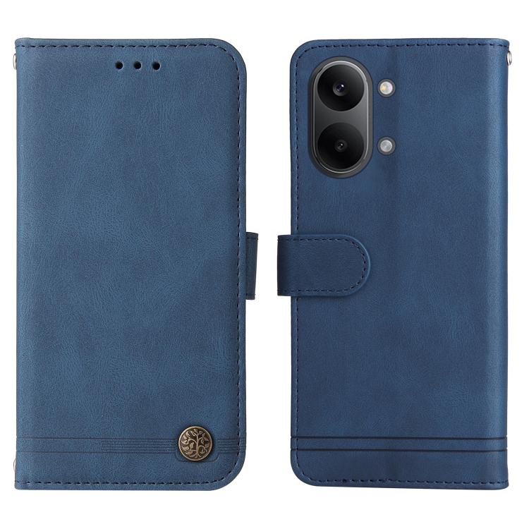 For Redmi Turbo 5 Max 5G / Poco X8 Pro Max 5G Skin Feel Life Tree Metal Button Leather Phone Case